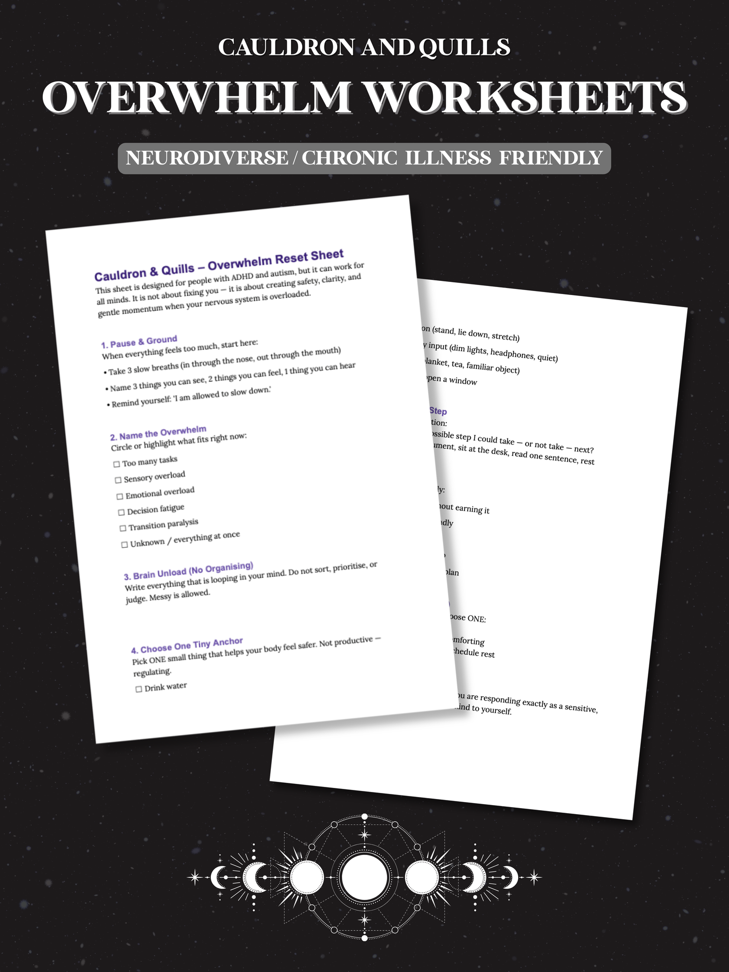 Overwhelm Reset Sheet (Free Printable PDF)